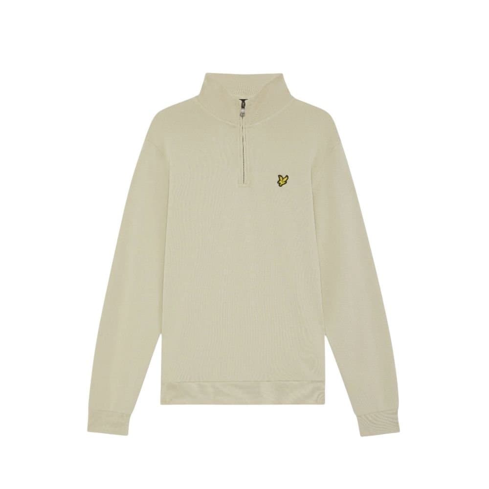 Lyle & Scott Lyle & Scott Men's Loopback Quarter Zip Sweatshirt in Light Beige