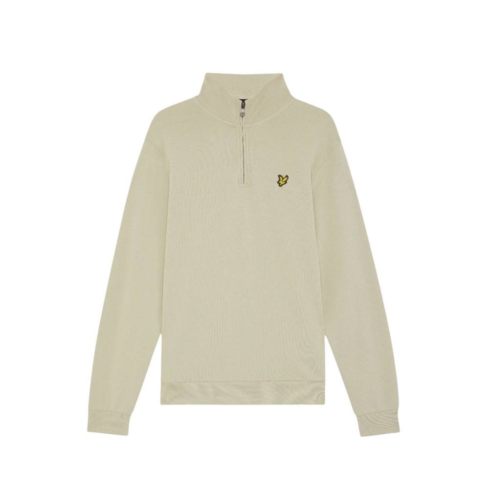 Lyle & Scott Lyle & Scott Men's Loopback Quarter Zip Sweatshirt in Light Beige - 3