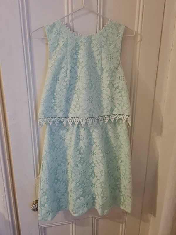 Topshop Topshop lace mint green mini dress