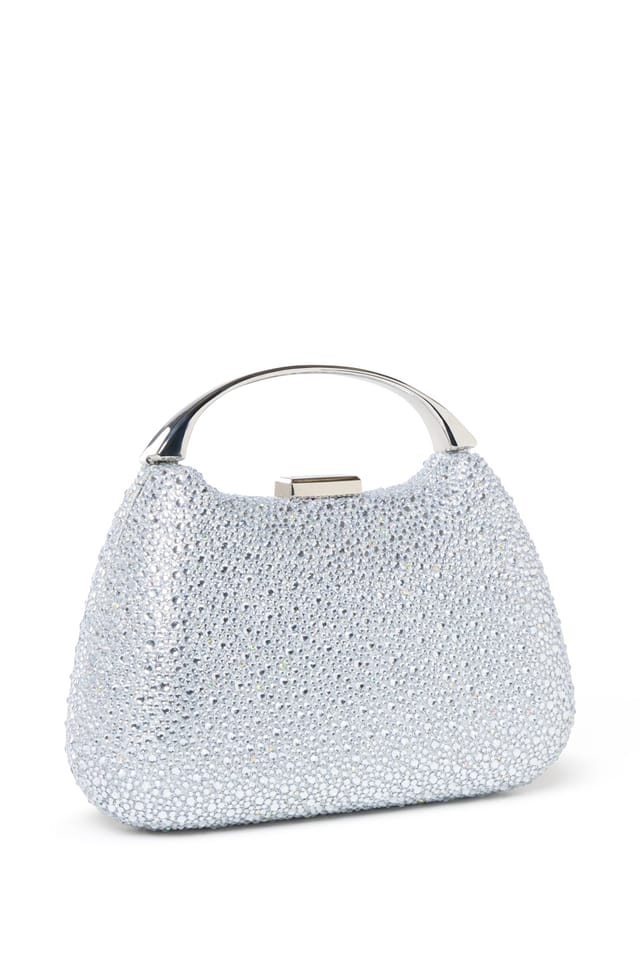 Paradox London Paradox London Women's Debi' Diamante Top Handle Bag in Silver - 2
