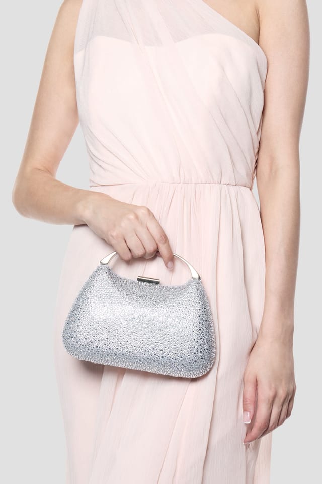 Paradox London Paradox London Women's Debi' Diamante Top Handle Bag in Silver - 3