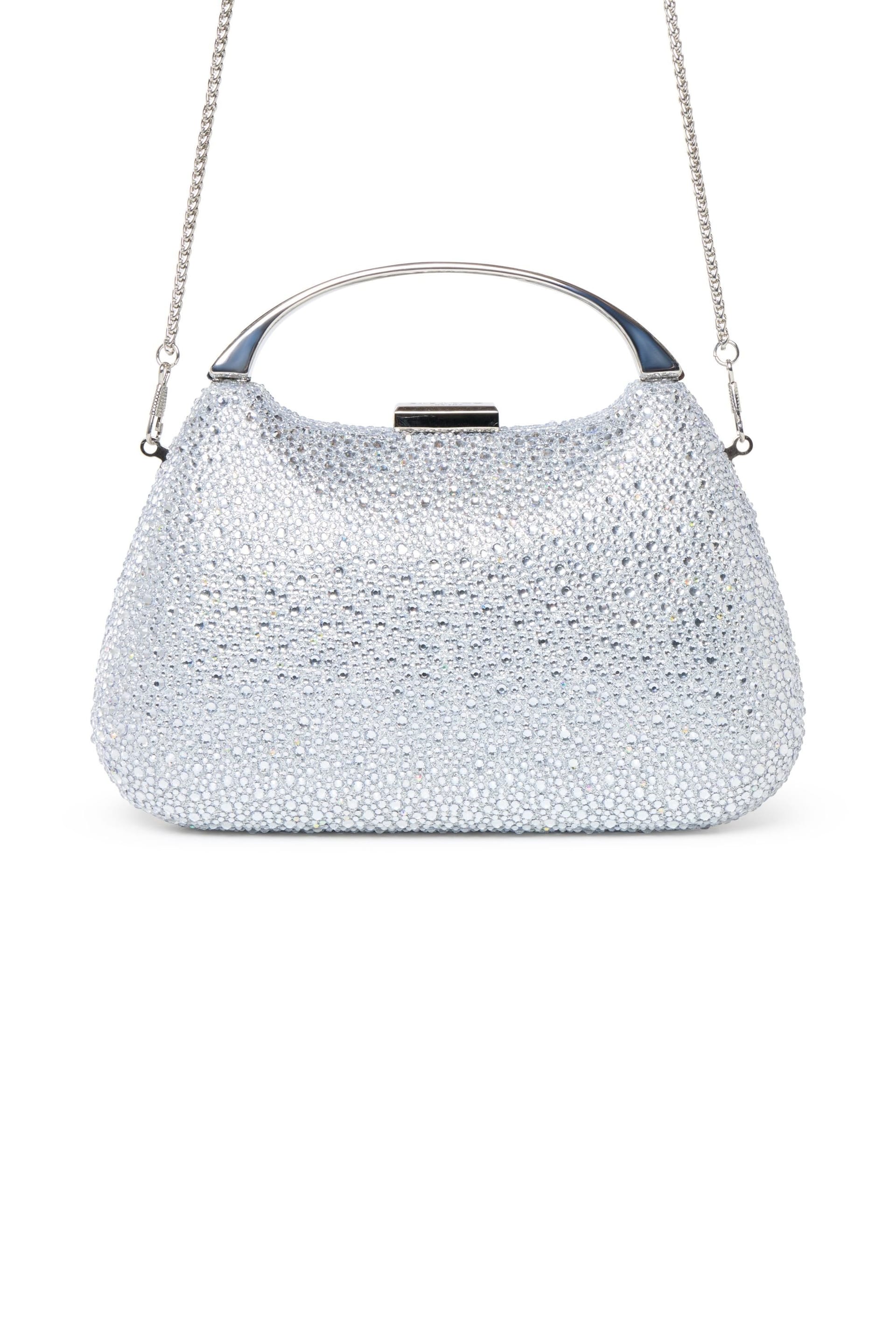 Paradox London Paradox London Women's Debi' Diamante Top Handle Bag in Silver - 4
