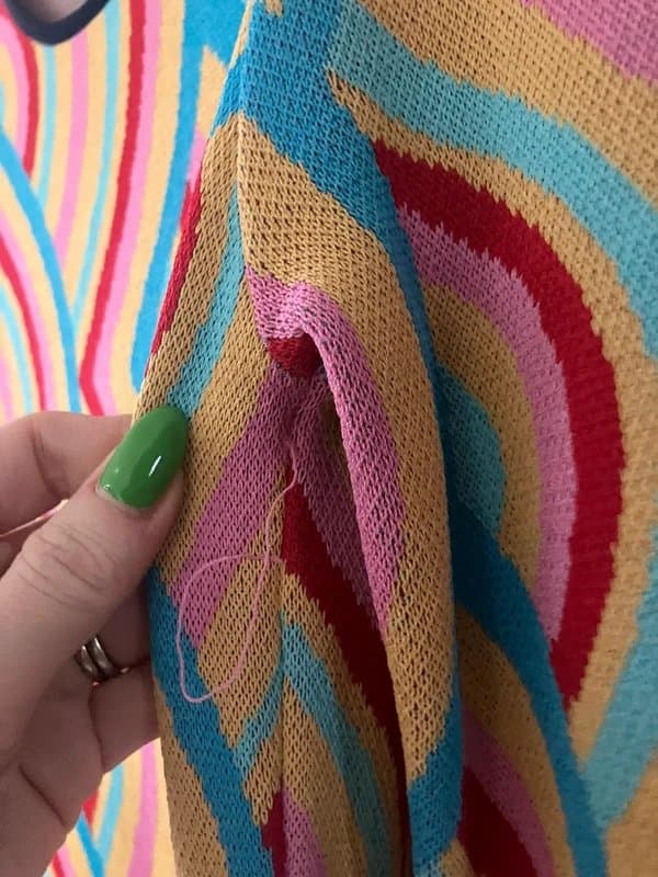 Never Fully Dressed Never Fully Dressed Rainbow Knitted Dress - size 10