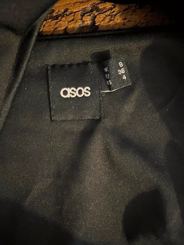 ASOS ASOS black halter neck satin crop top