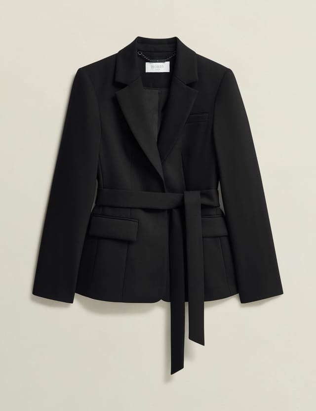 Hobbs London Hobbs London Women's Casey Tie Waist Jacket in Black - 2