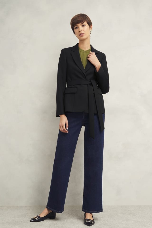 Hobbs London Hobbs London Women's Casey Tie Waist Jacket in Black - 3