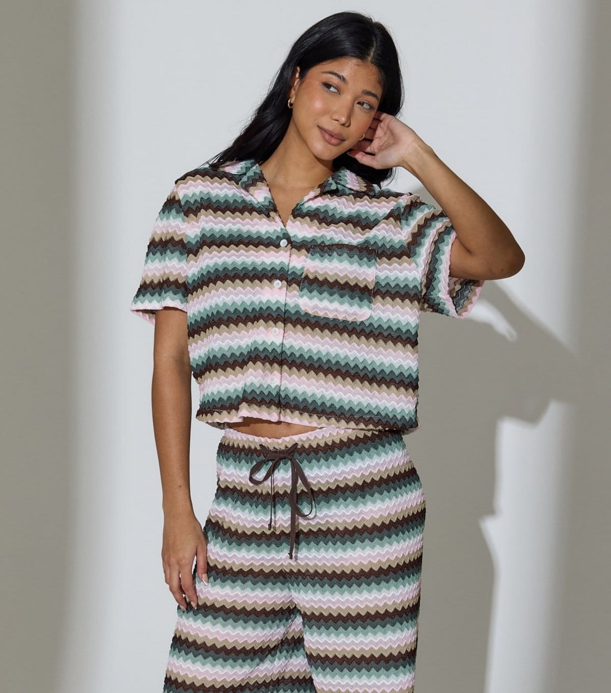 South Beach Women's Green Crocheted Boxy Shirt South Beach New Look - 4