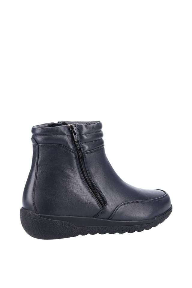 Fleet & Foster Fleet & Foster Women's Morocco Twin Zip Ankle Boot in Navy - 2