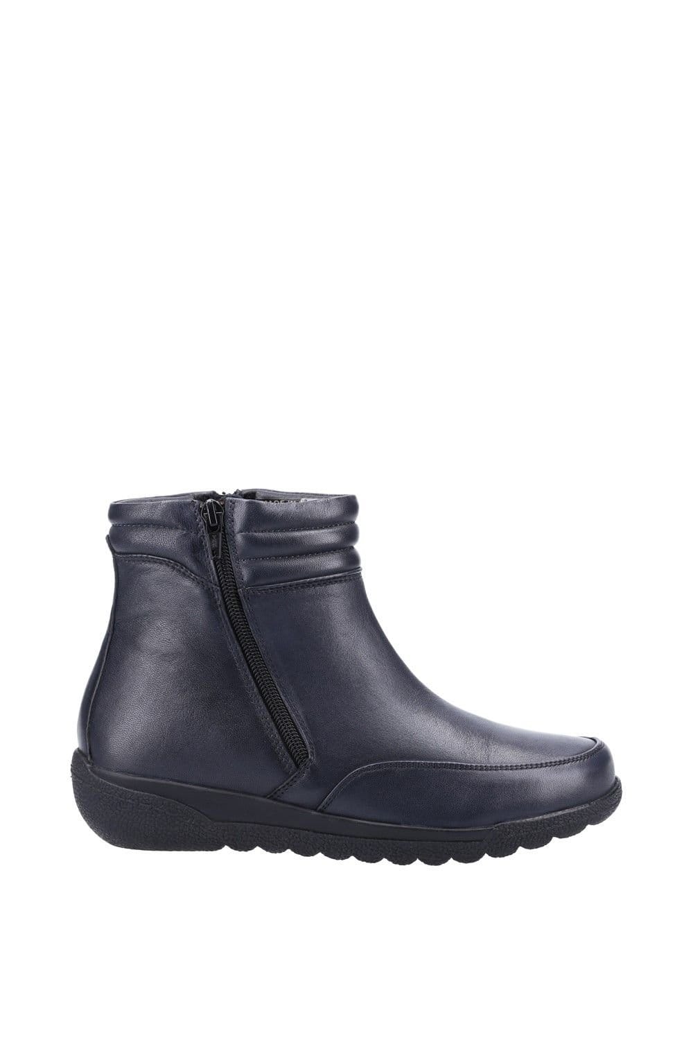 Fleet & Foster Fleet & Foster Women's Morocco Twin Zip Ankle Boot in Navy - 4