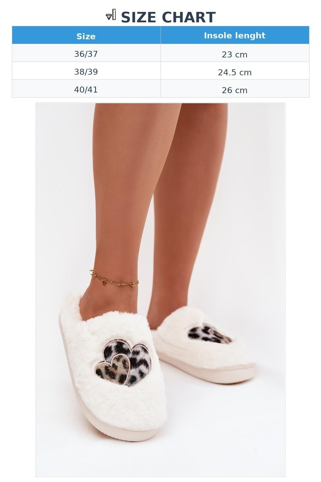 Love Lace Love Lace Women's Fur Heart Decor Home Slippers with Soft Plush Insole Cozy in White - 4