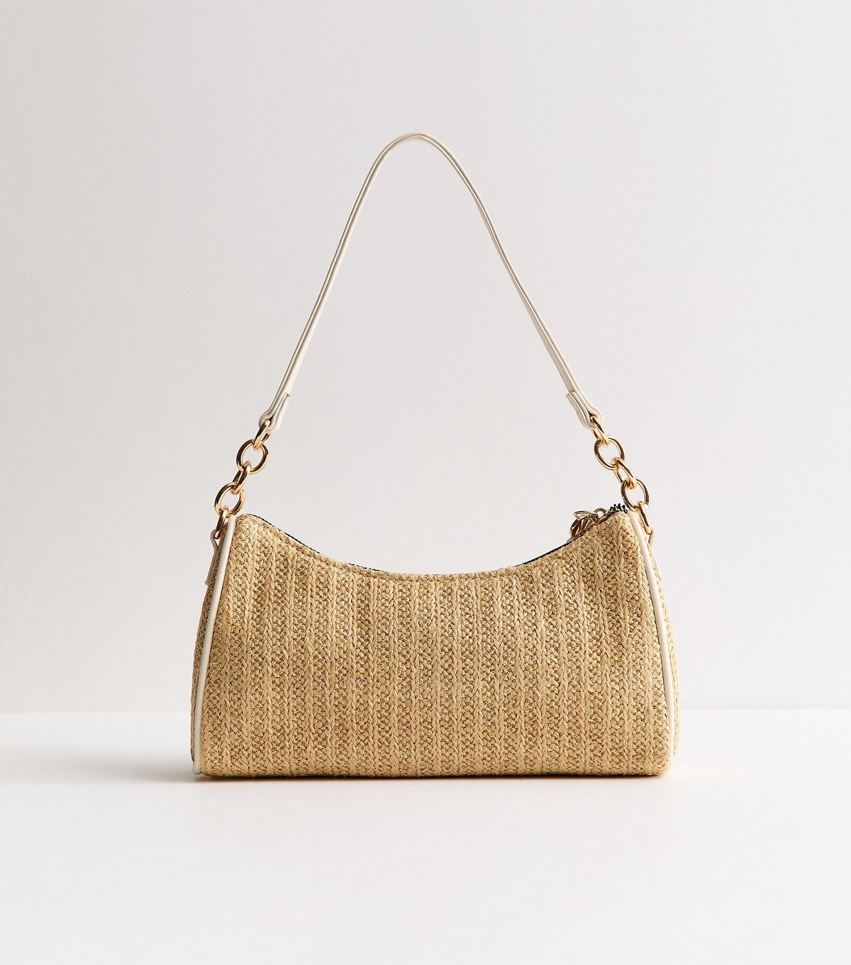 New Look Stone Woven Raffia Look Shoulder Bag New Look - 4