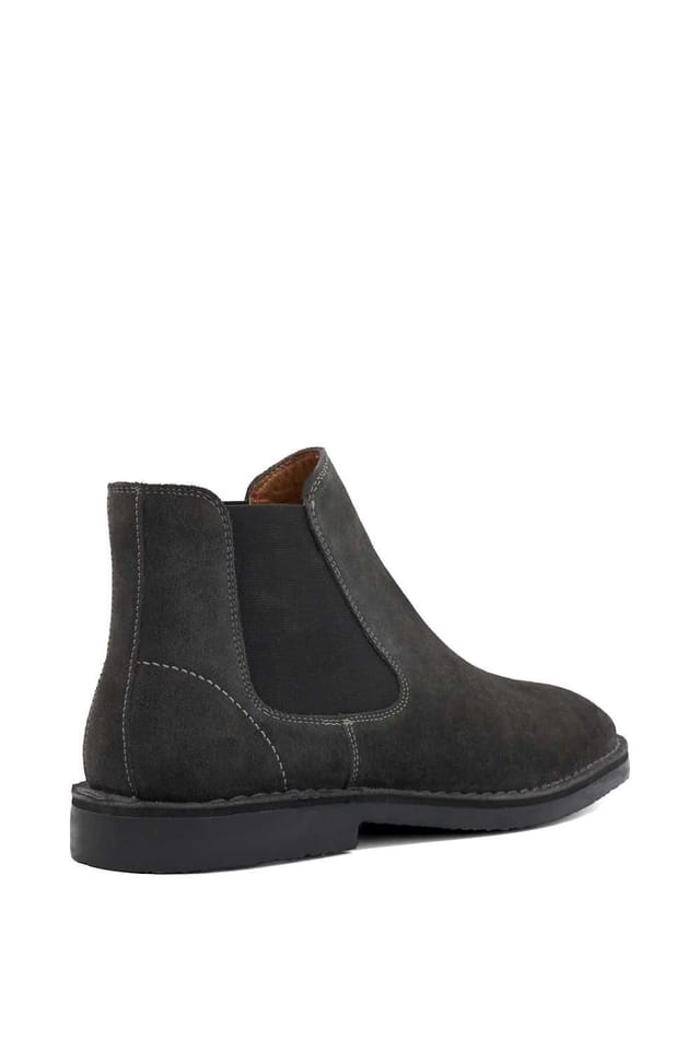 Dune London Dune London Men's 'Cashy' Suede Chelsea Boots in Grey - 3