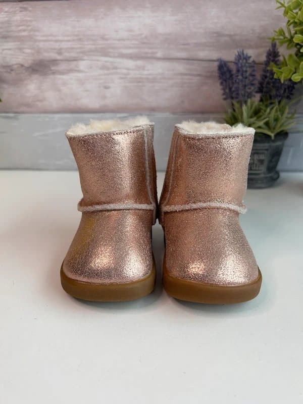 UGG UGG Keenan Metallic Rose Gold Glitter Boots UK Size 0.5 (0-6months)
