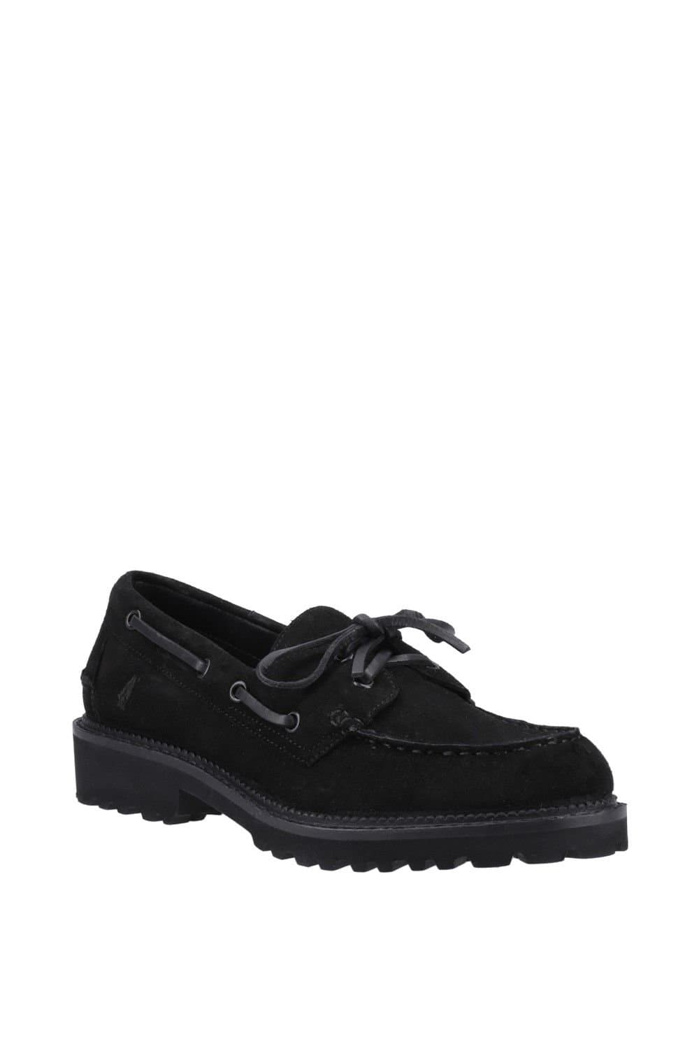 Hush Puppies Hush Puppies Black Suede Moccasin Toe Loafer