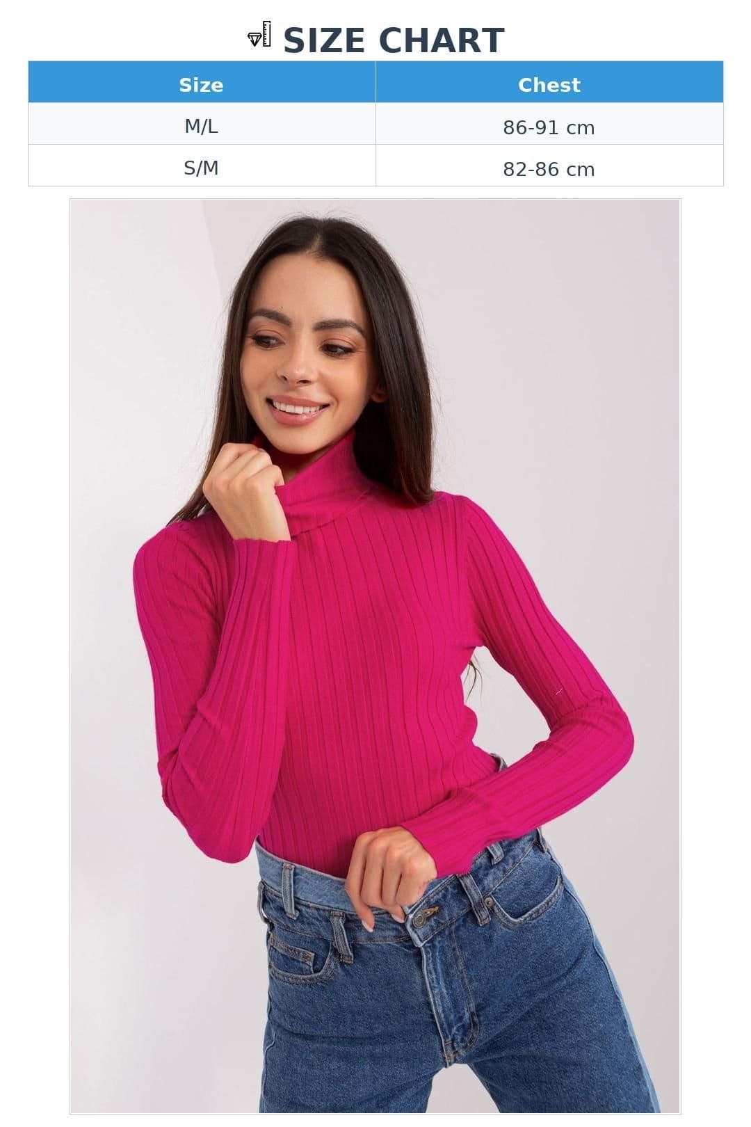 Love Lace Love Lace Women's Soft Viscose Ribbed Long Sleeve Turtleneck in Pink - 4
