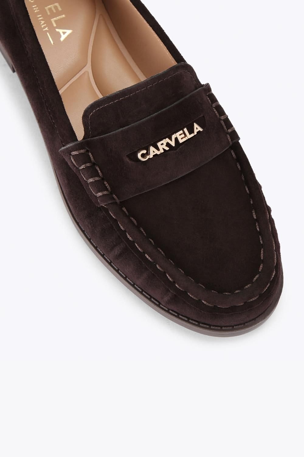 Carvela Carvela Women's 'Avanti Loafer' Suede Flats in Dark Brown - 4