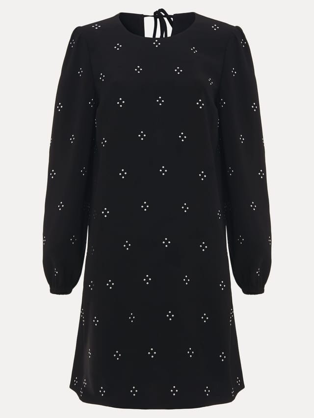 Phase Eight Phase Eight Women's Lucia Hotfix Long Sleeve Mini Dress in Black - 2