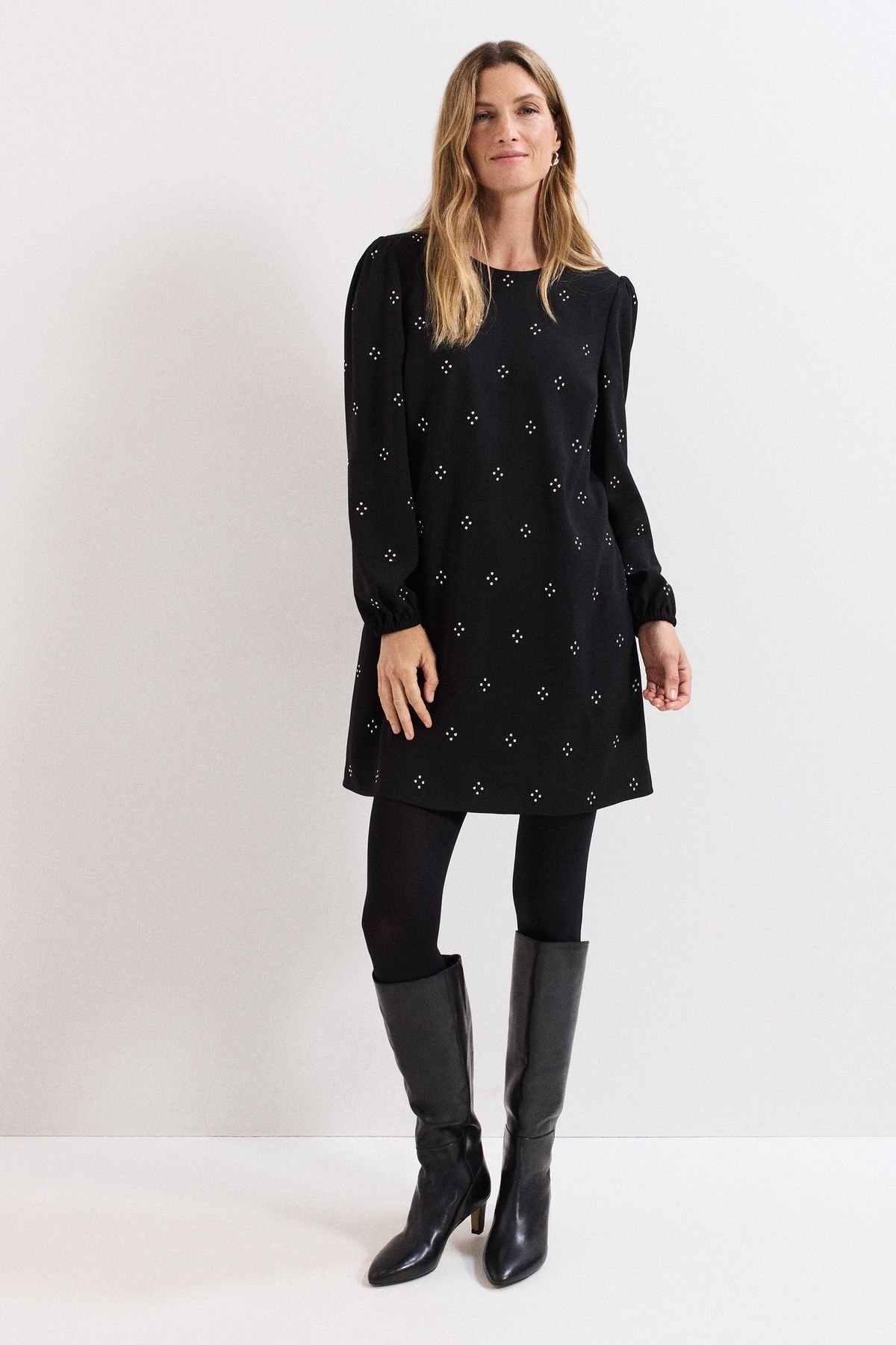 Phase Eight Phase Eight Women's Lucia Hotfix Long Sleeve Mini Dress in Black - 3