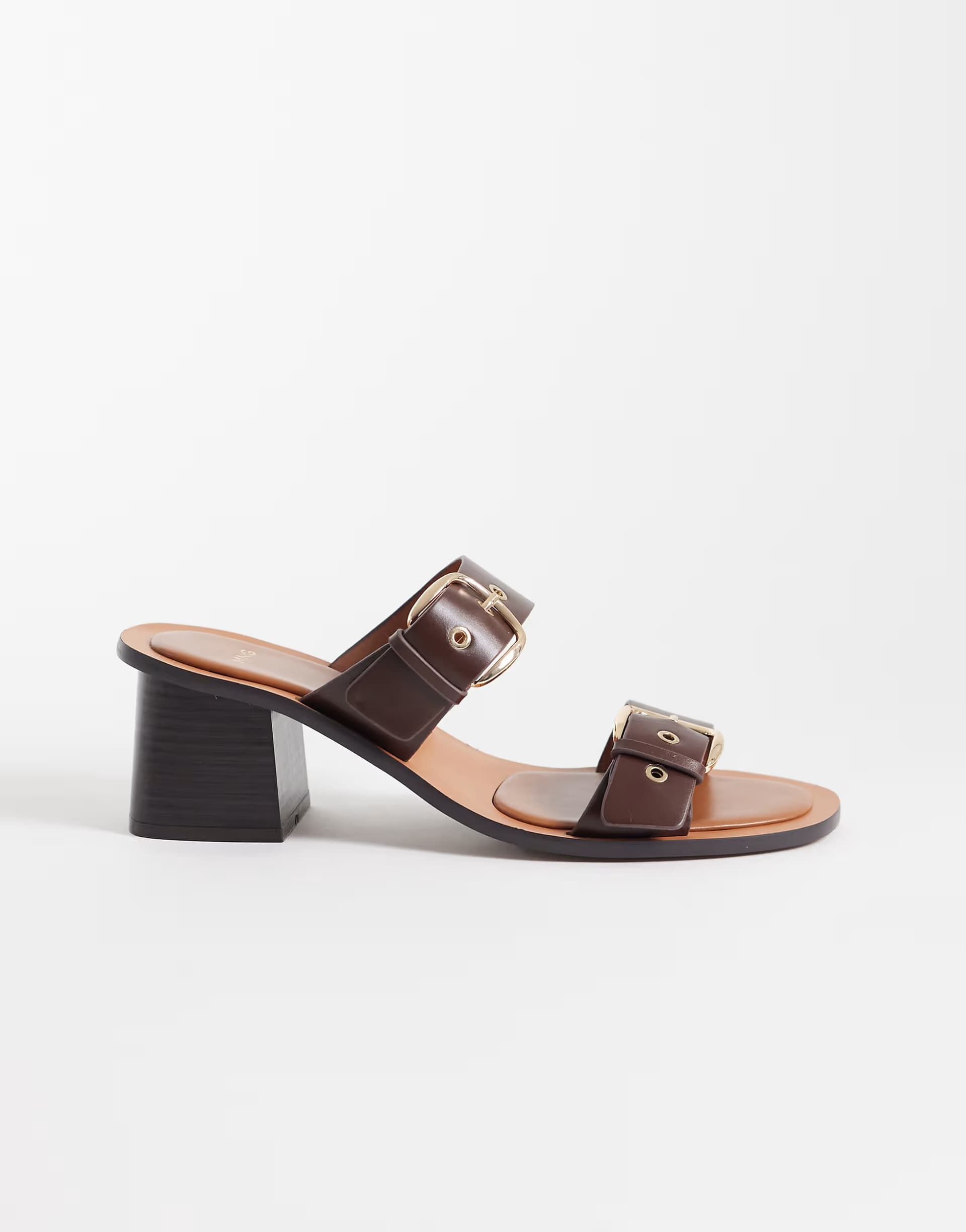 ASOS ASOS Brown Buckle Detail Heeled Sandal
