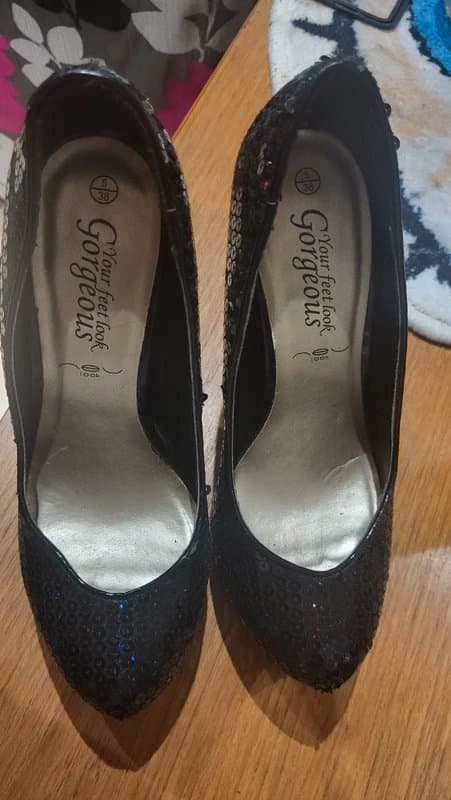 New Look Black sequin stilleto