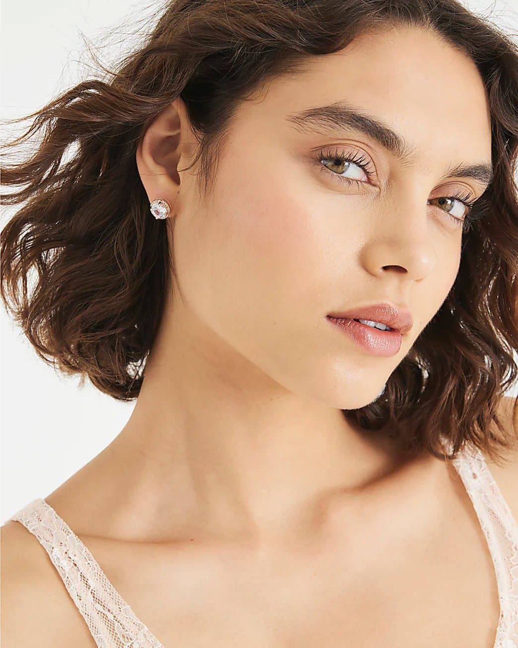 River Island River Island Womens Rose Gold Halo Stud Earrings