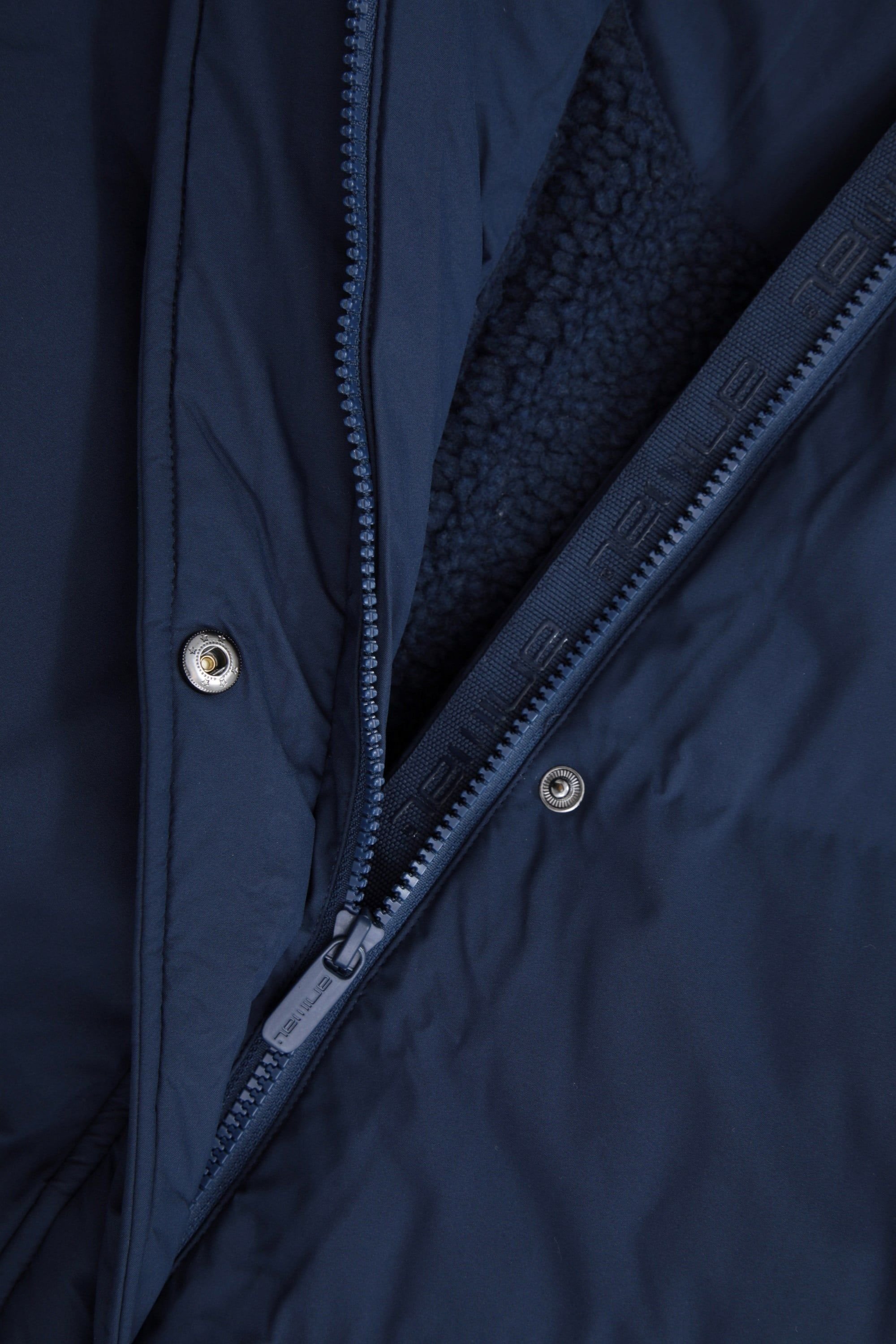 Animal Animal Women's 'Cocoon' Water Resistant Breathable Cosy Hood Padded Borg Lined Coat in Navy - 4