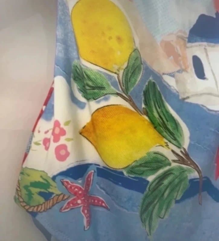 & Other Stories & Other Stories bandeau printed swimsuit with removable straps in blue