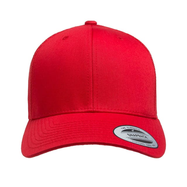 Classic Classic Men's Retro Trucker Cap in Red - 3