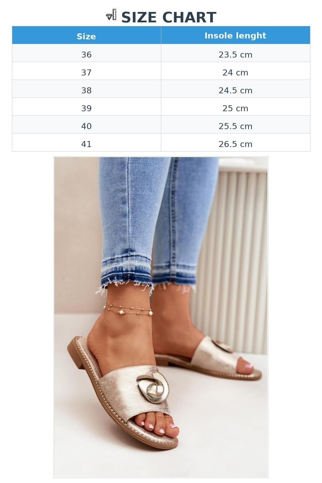 Love Lace Love Lace Women's Elegant Flat Heel Flip Flops with Decorative Front Strap in Gold - 4