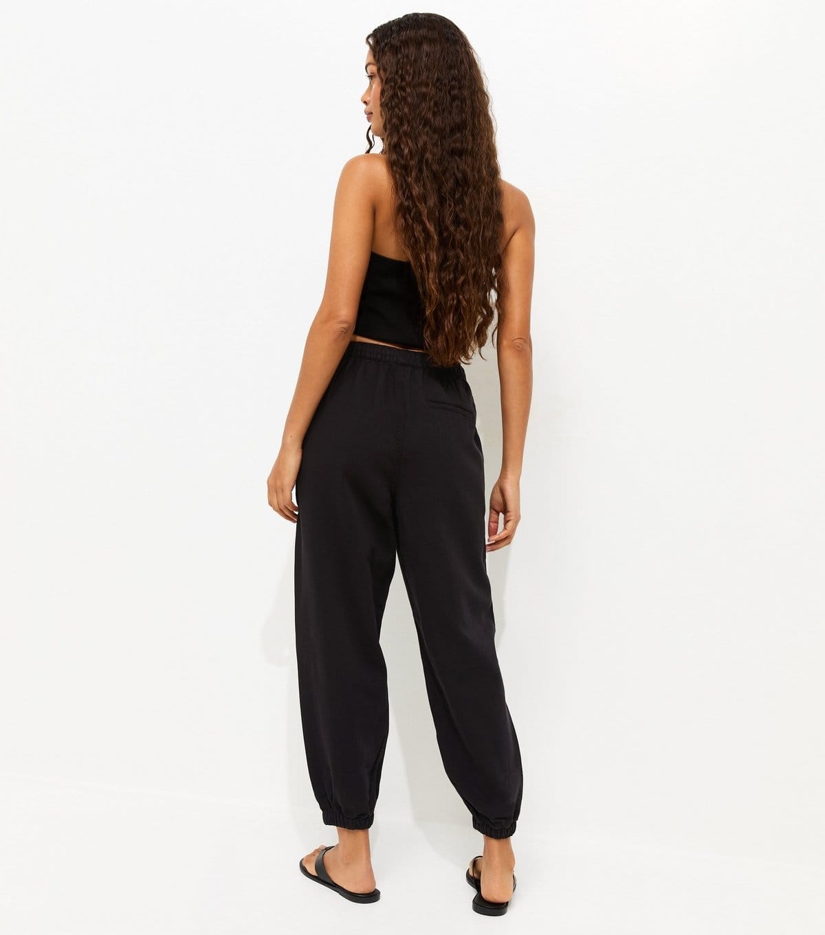 New Look Women's Petite Black Cuffed Twill Cargo Trousers New Look - 4