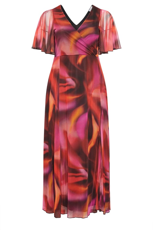 Yours Yours Women's Abstract Wrap Dress - 2