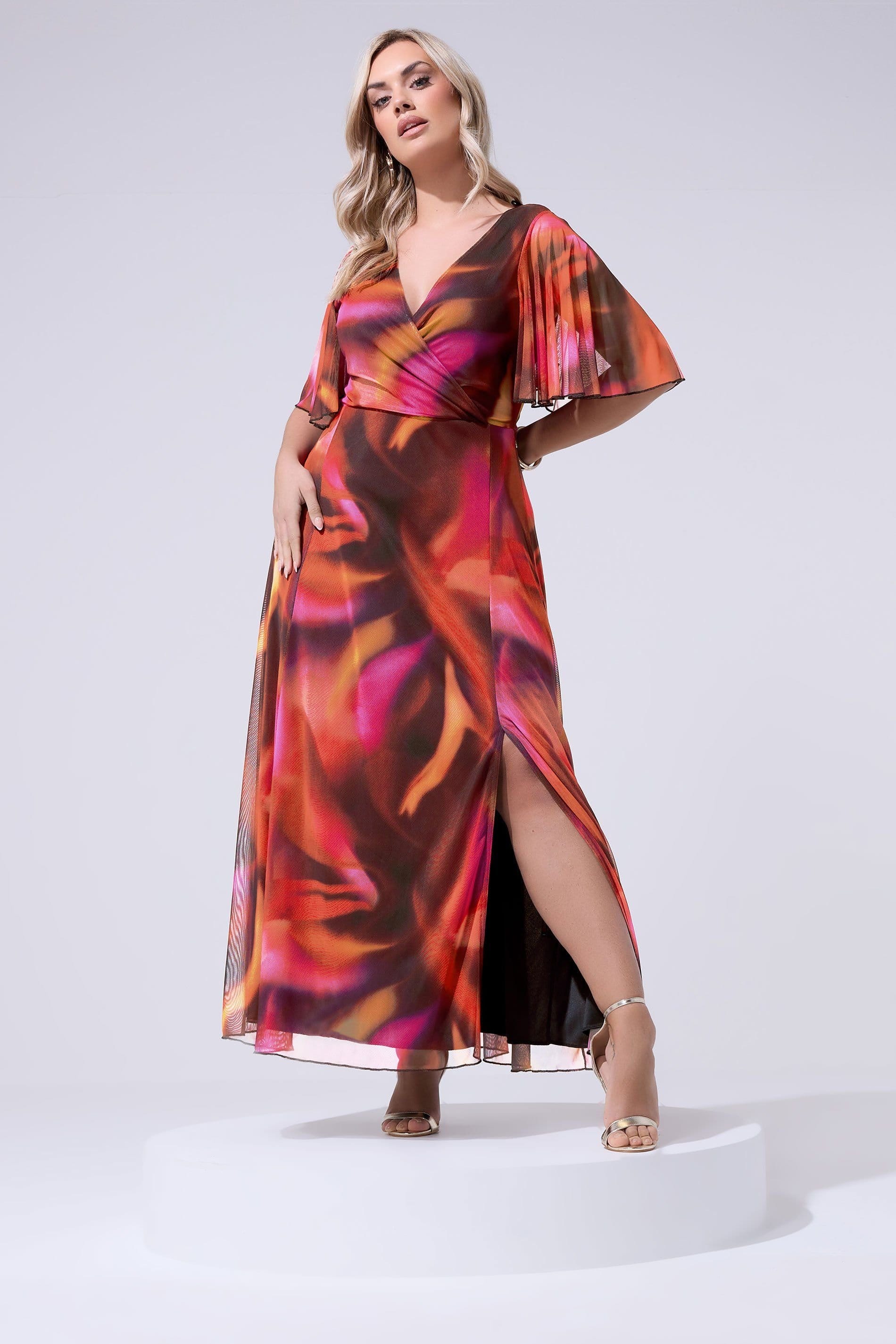 Yours Yours Women's Abstract Wrap Dress - 4