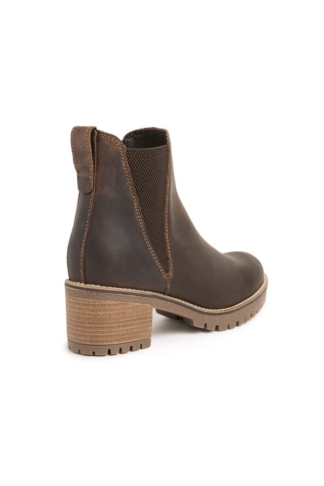 Celtic & Co Celtic & Co Women's Block Heel Chelsea Boot in Dark Brown - 2