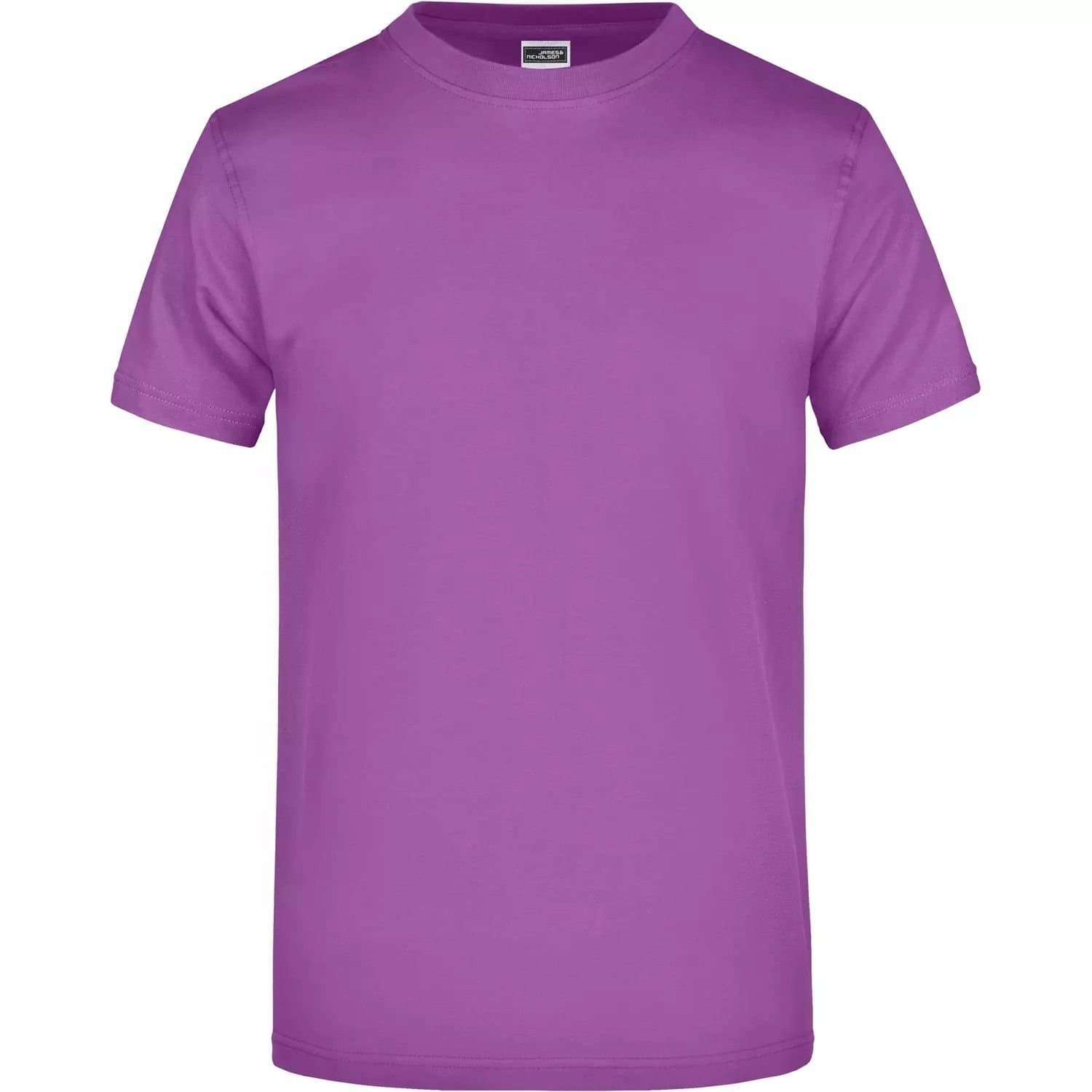 James and Nicholson James and Nicholson Men's Heavyweight Crew Neck T-Shirt in Purple
