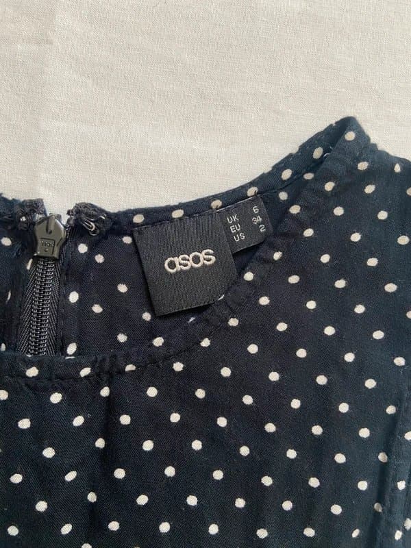 ASOS ASOS Polka Dot Zip Up Jumpsuit With Open Sides