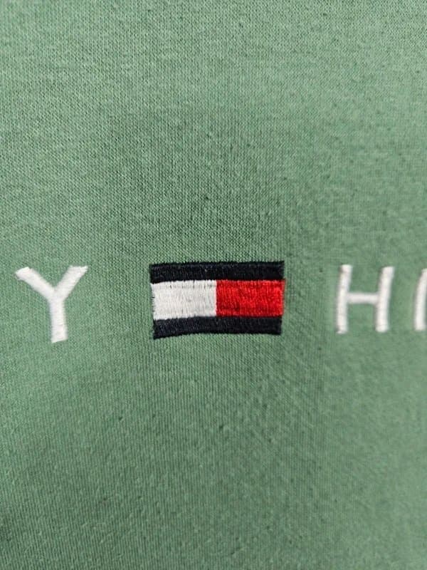 Tommy Hilfiger Tommy Hilfiger Sweatshirt Green Spellout Logo 3XL Oversized