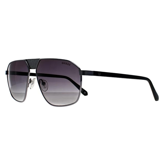 Guess Guess Men's Aviator Shiny Gunmetal Gradient Smoke GU00086 in Grey - 2