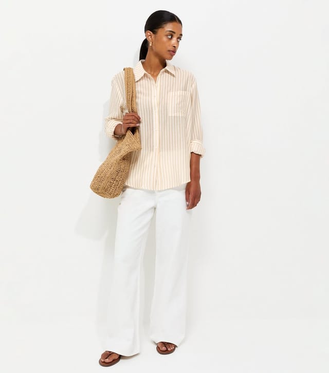 New Look Women's Yellow Striped Long Sleeve Shirt New Look - 3