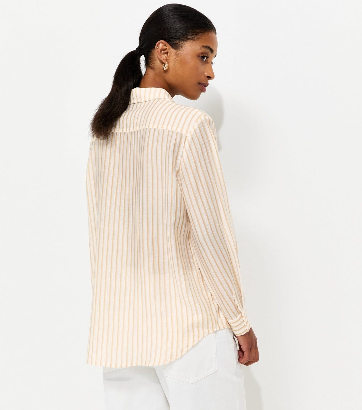 New Look Women's Yellow Striped Long Sleeve Shirt New Look - 4