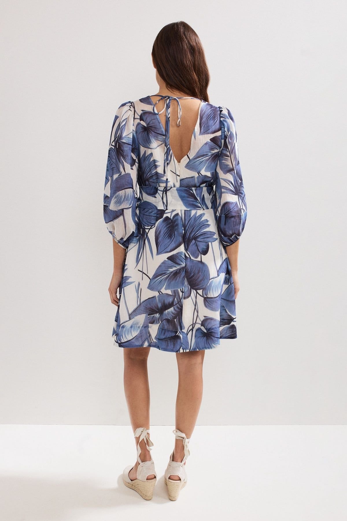 Phase Eight Phase Eight Women's Kaya Printed Short Dress in Blue - 4