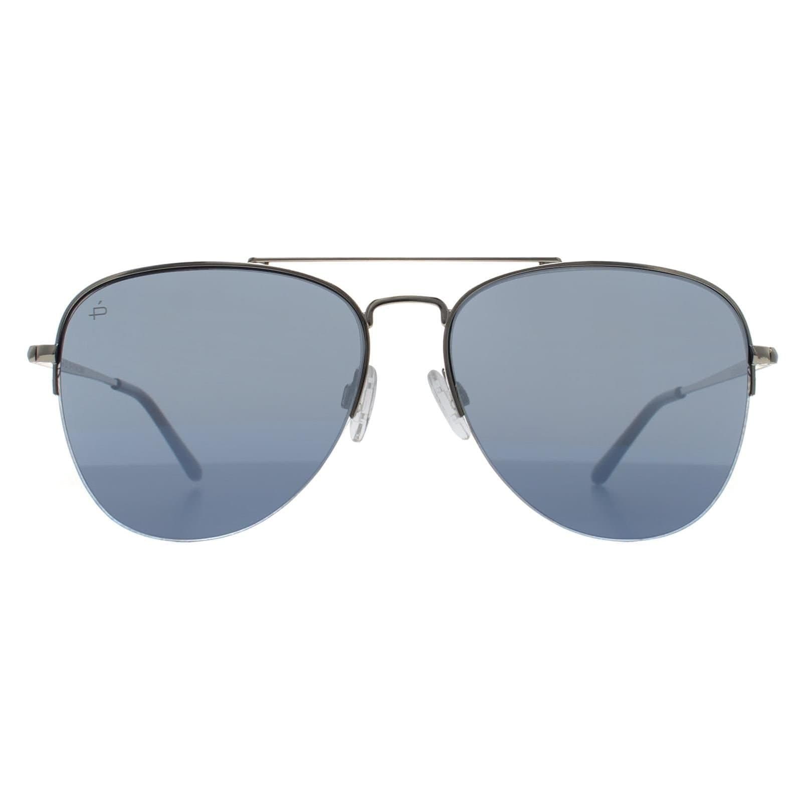 Prive Revaux Prive Revaux Men's Aviator Palladium Baby Blue Hollywood in Silver