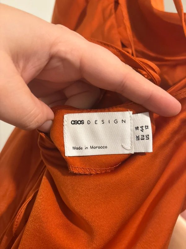 ASOS ASOS Rust Orange Satin Maxi Dress - 1