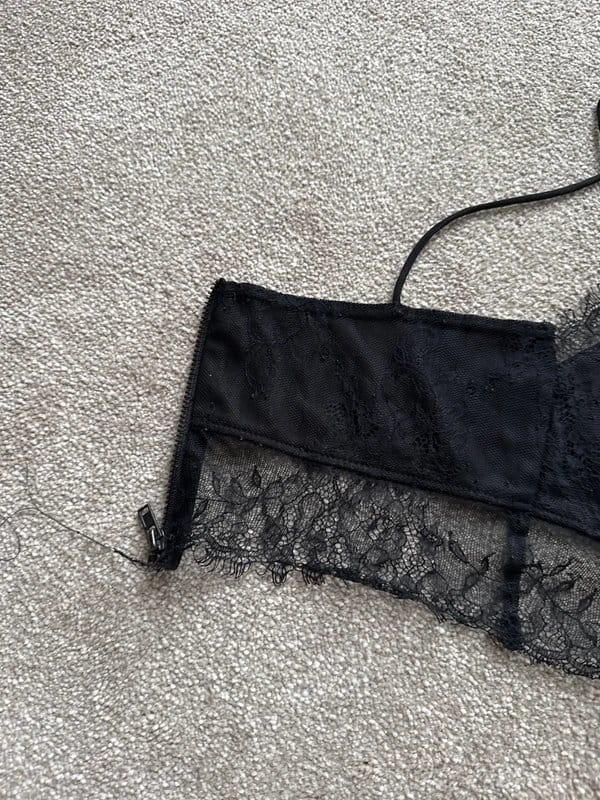Topshop Black Lace Bralet UK 8