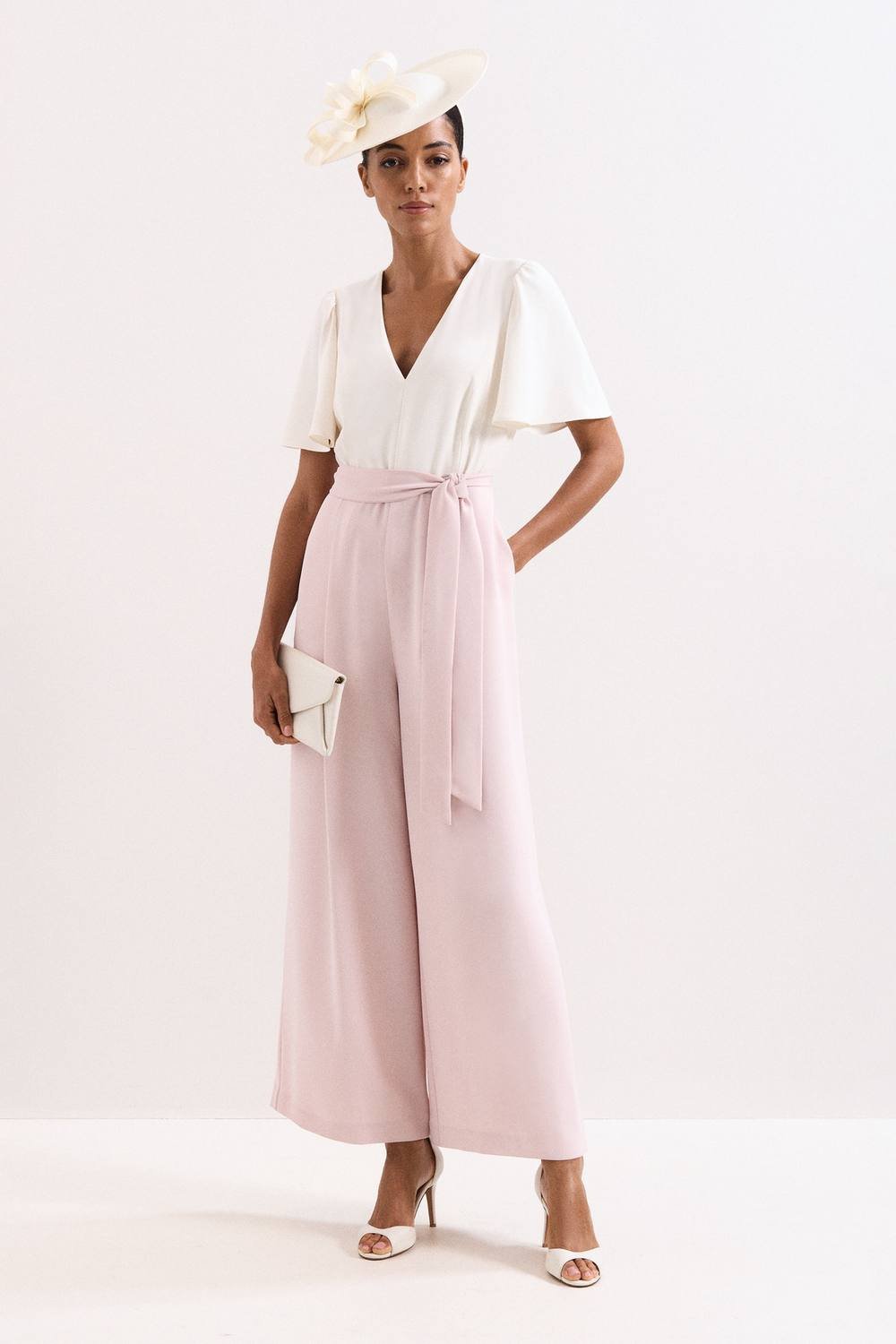 Phase Eight Phase Eight Women's Kallie V-Neck Wide Leg Jumpsuit - 4