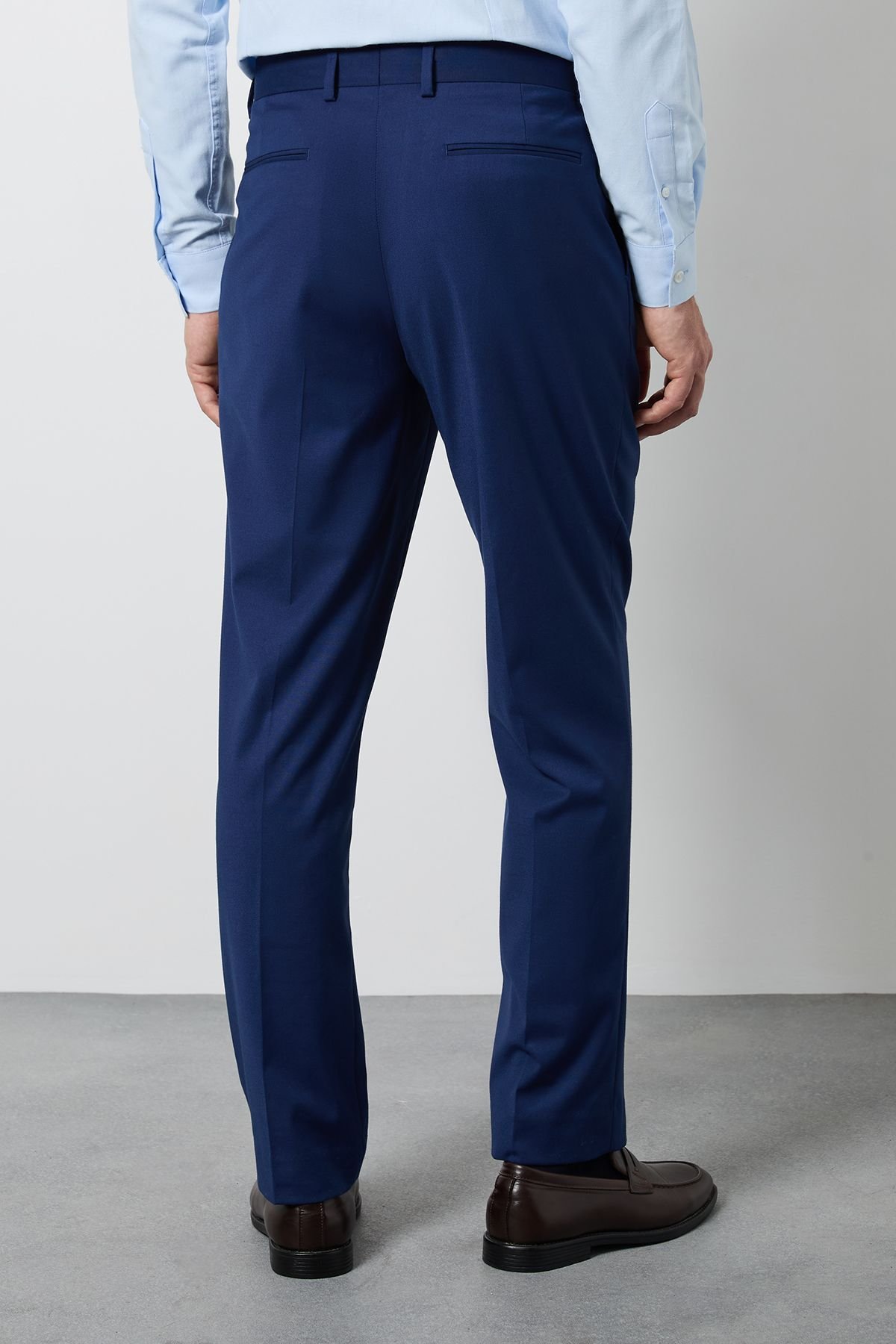 Burton Burton Men's French Navy Tailored Fit Essential Suit Trousers in Dark Blue - 3