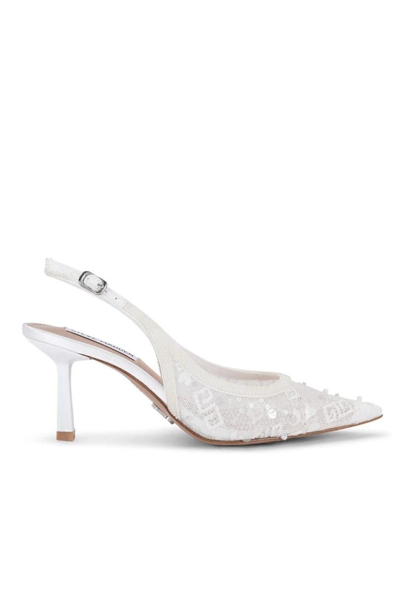Steve Madden STEVE MADDEN Women's 'Emari White' Fabric Heels in White - 1
