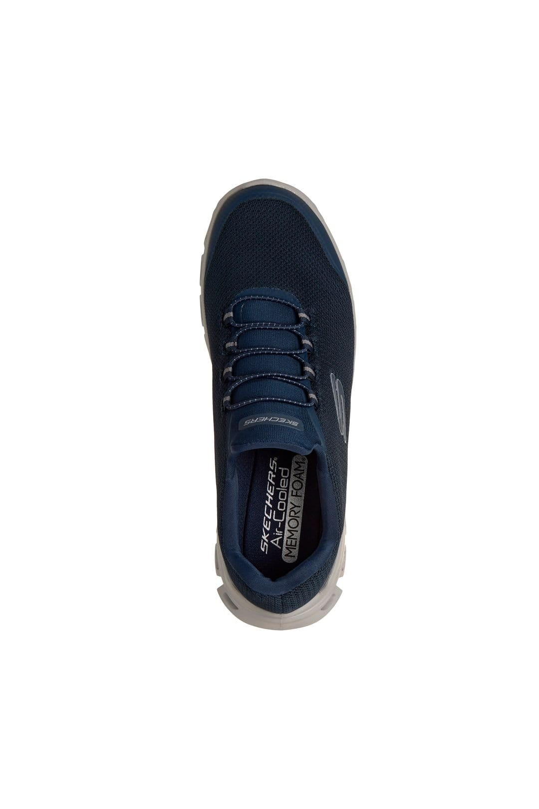 Skechers Skechers Men's Glide-Step Textured Mesh Slip-On Trainers Navy - 4