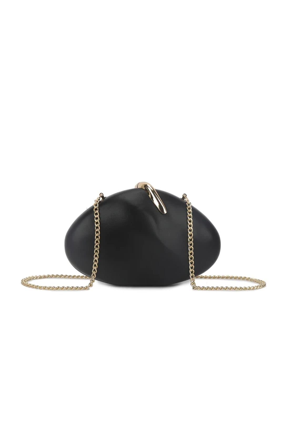 Aftershock London Aftershock London Black Satin Evening Clutch Bag