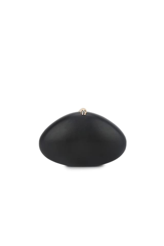 Aftershock London Aftershock London Women's Oval Hard Case Evening Clutch Bag in Black - 3