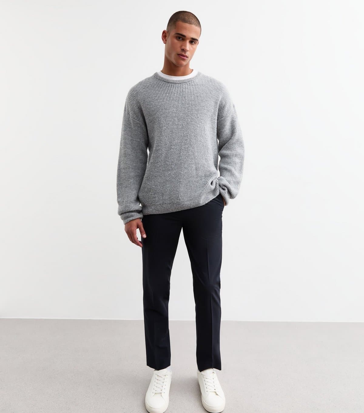 jack & jones Men's Navy Regular Pressed Front Trousers Jack & Jones New Look